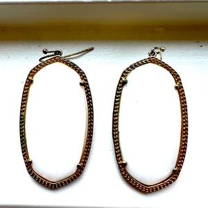 Kendra Scott Elle Gold Drop Earrings in White